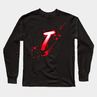 Bloody letter T Long Sleeve T-Shirt